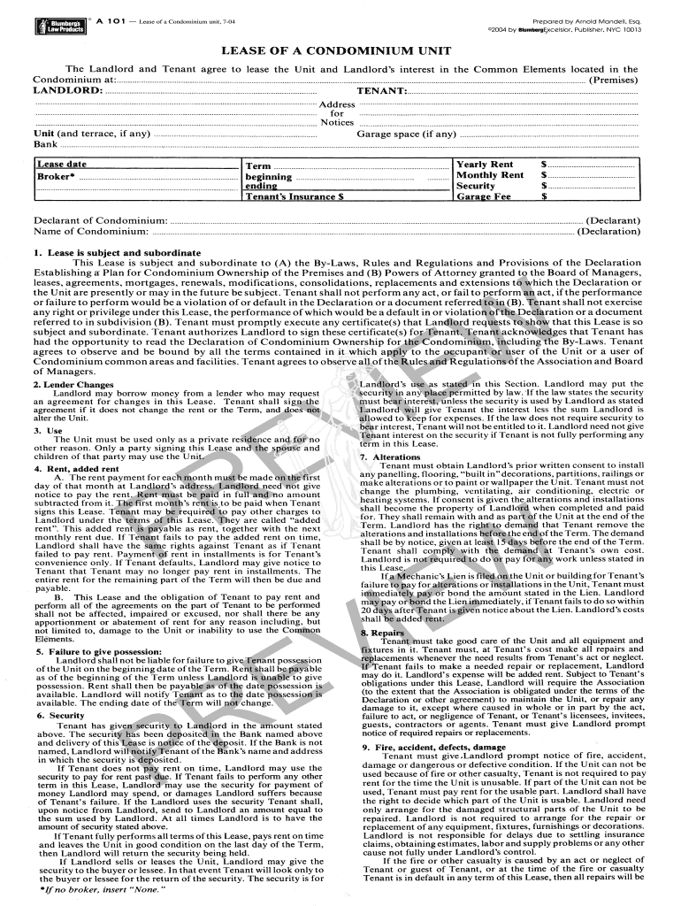 Blumberg Lease  Form