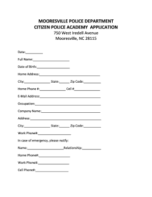  Law Enforcement Application Forms 2009