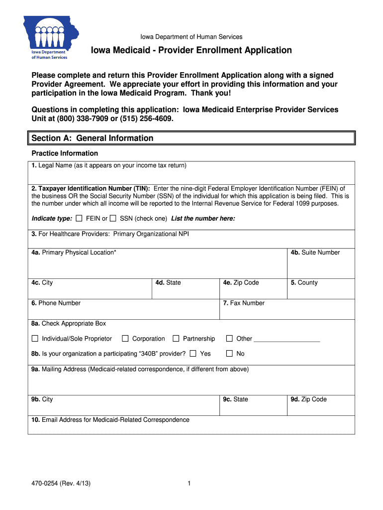  Provider EnrollmentIowa Department of Human Services 2019