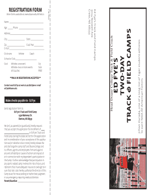 Doane Track Camp  Form