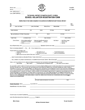 Printable Mississippi School Volunteer Application Form