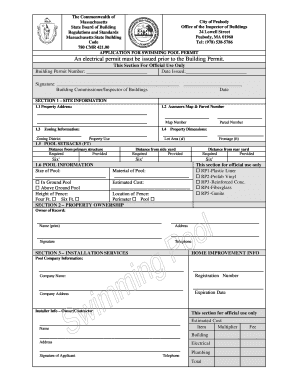 Peabody Building Department  Form