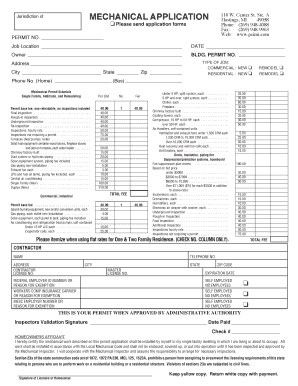 Mechanical Permit Application Barry County, Michigan Barrycounty  Form