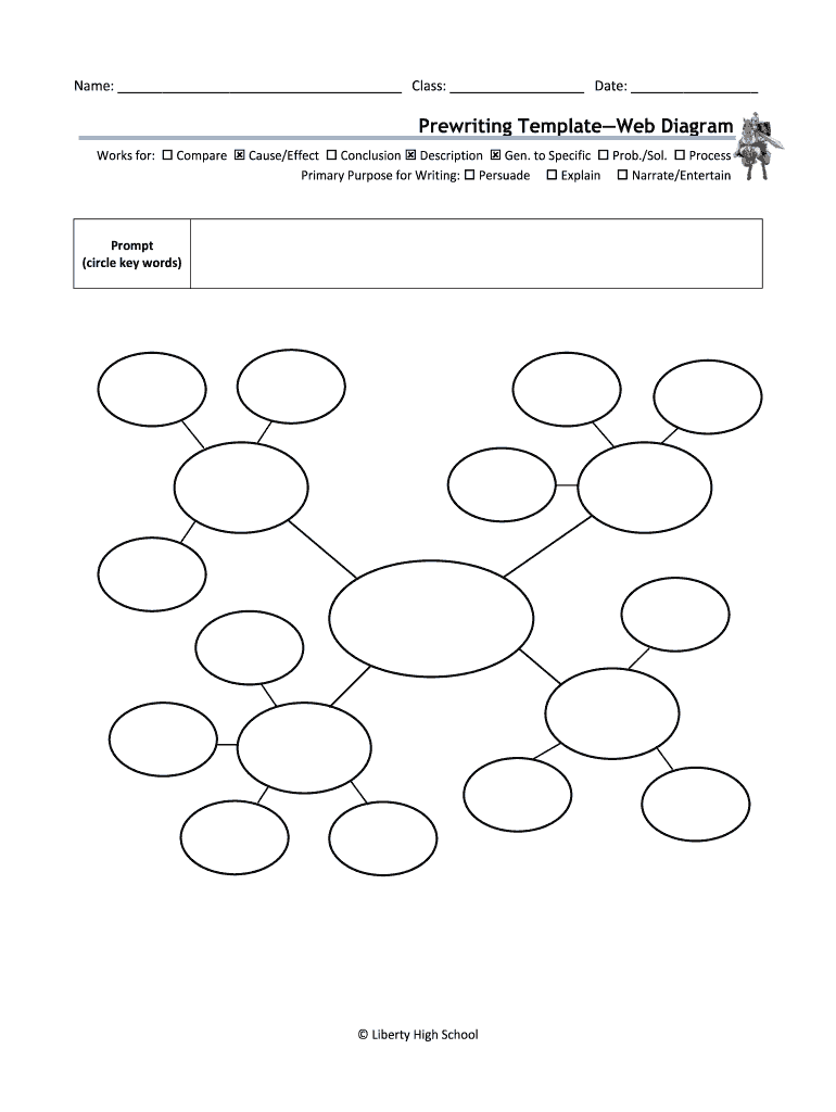 Prewriting Template  Form