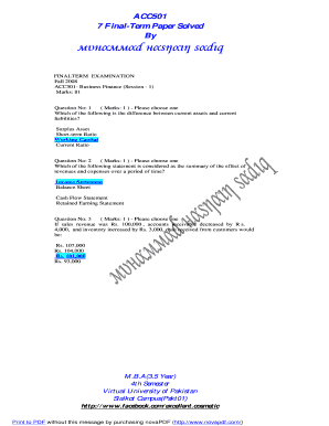 Acc501 Final Term Solved Papers Form