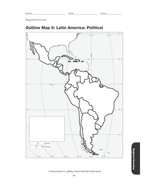 Latin America Outline Map  Form