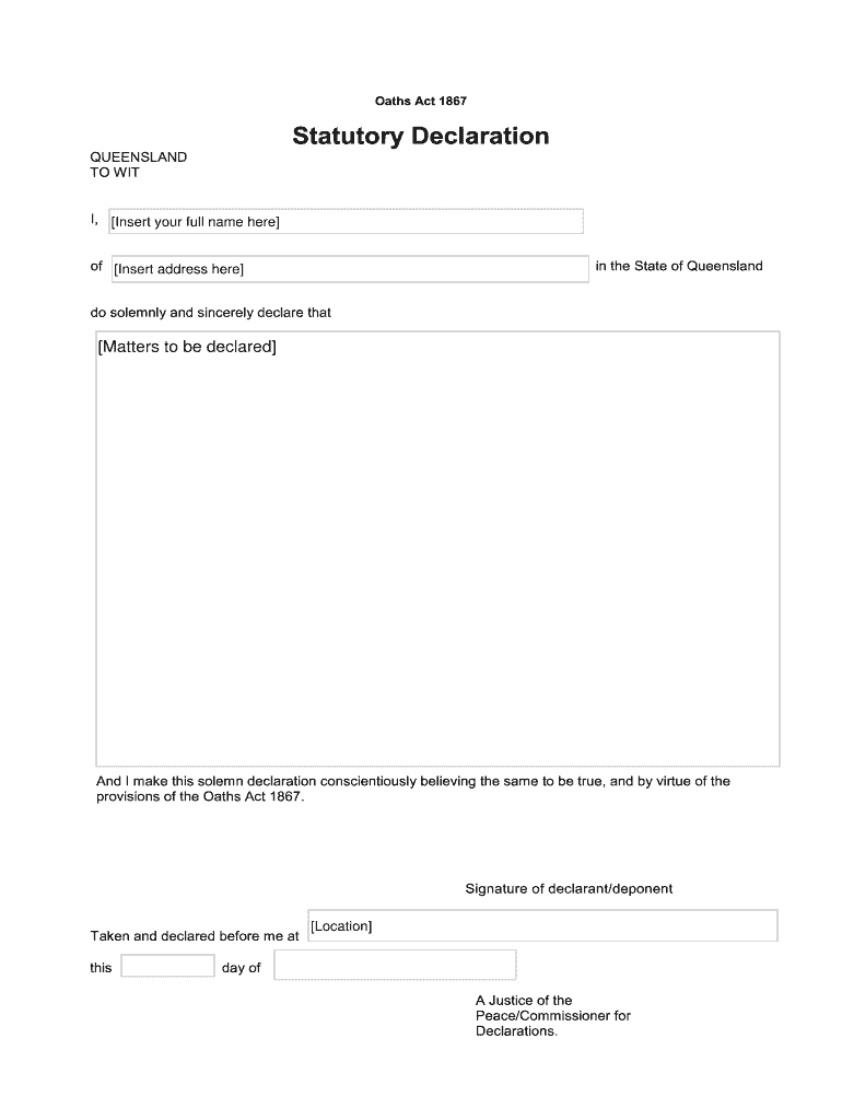 Statutory Declaration  Form