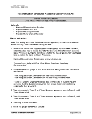 Reconstruction Sac Answer Key  Form