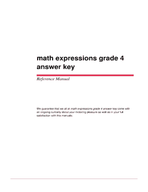 Math Expressions Grade 4 Student Activity Book PDF Answer Key  Form