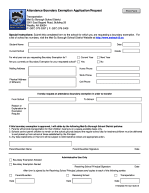 Boundary Exemption BFormb Mat Su Borough School District