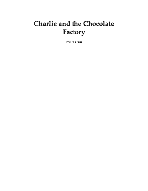 Charlie and the Chocolate Factory Chapter 1 PDF  Form