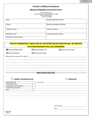 Dma 8020  Form