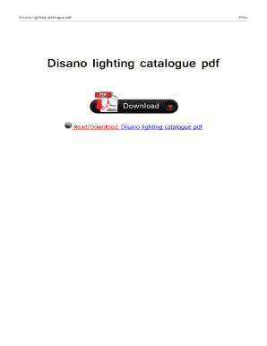 Disano Lighting Catalogue PDF  Form