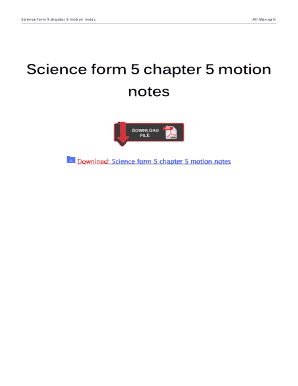 Science Form 5