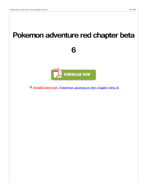 Pokemon Adventure Red Chapter Download  Form
