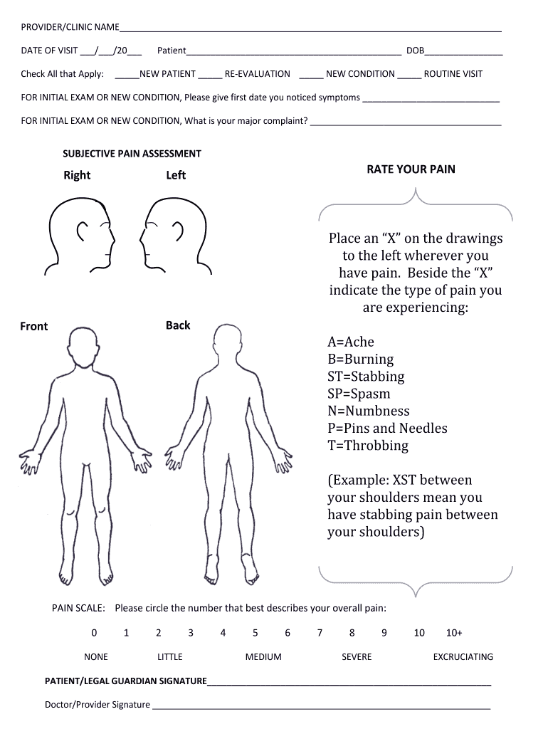 Exam Form Chiropractic ChiroAssistantscom
