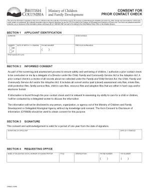 Prior Contact Check  Form