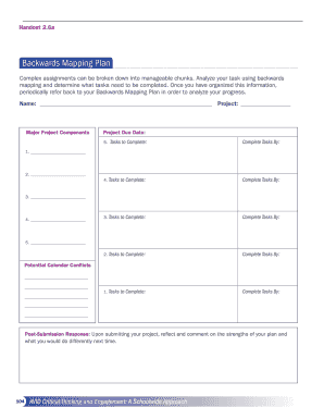 Backwards Mapping Template  Form