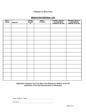 Florida Alf Medication Destruction Form