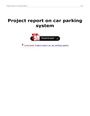 Car Parking System Project Report DOC  Form
