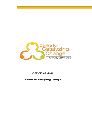 OFFICE MANUAL Centre for Catalyzing Change  Form