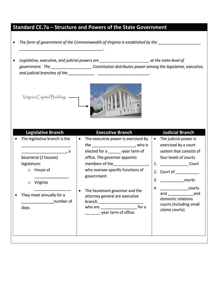 Standard Ce 7a State Government  Form