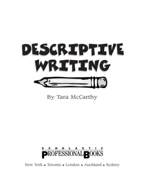 Descriptive Writing Tara Mccarthy  Form