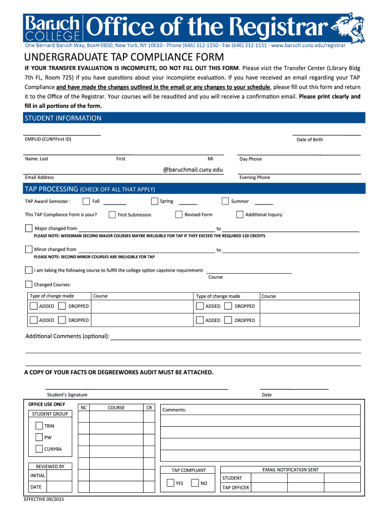 tap forms ucsd