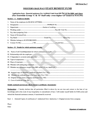 Staff Benefit Fund Form PDF