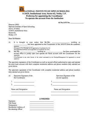 Proforma for Appointment of Coordinator and Affidavit 3docx