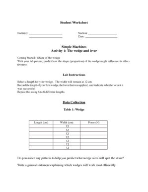 Searching for Simple Machines Worksheet Answer Key  Form