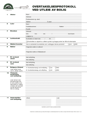 Overtakelsesprotokoll PDF  Form