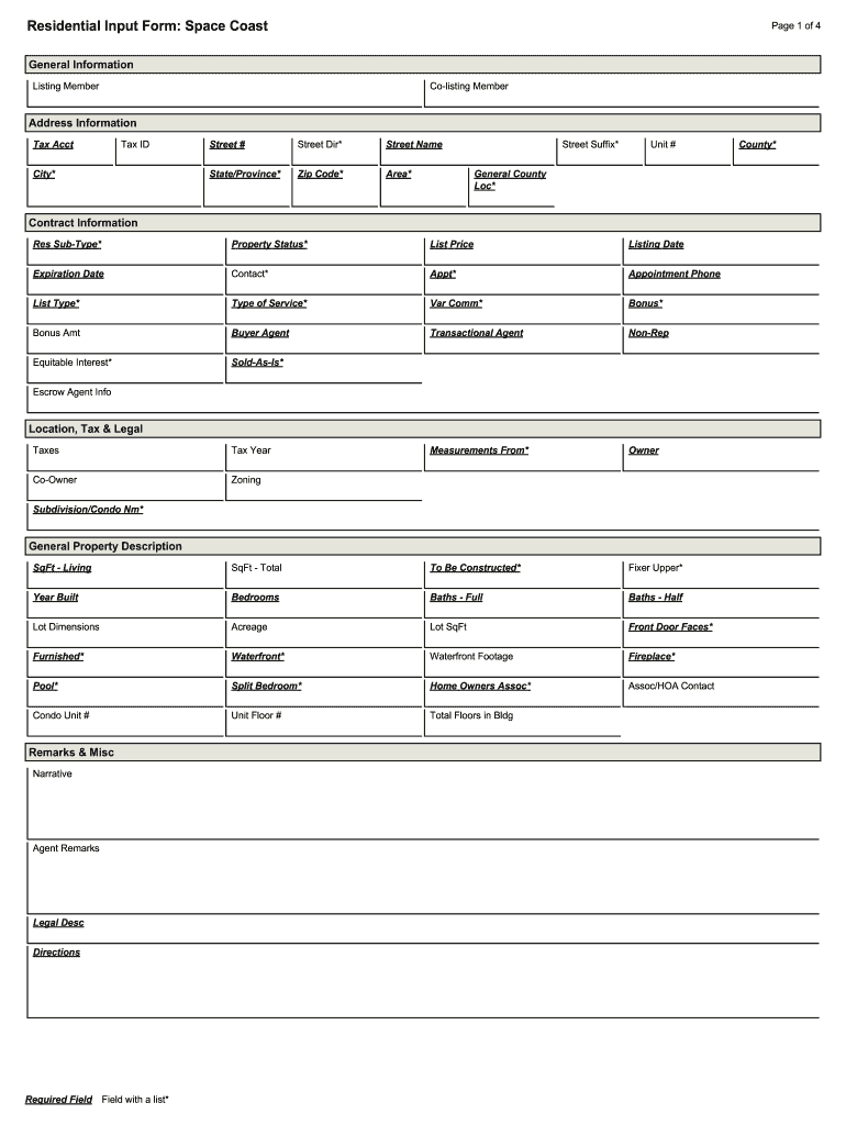 Crop Input Planning Forms by Field