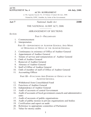 National Audit Act  Form