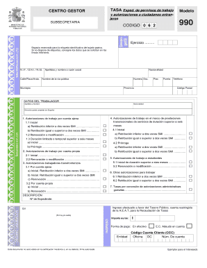 Modelo 990  Form