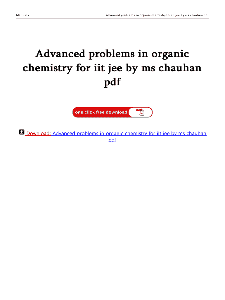Ms Chauhan Organic Chemistry PDF  Form