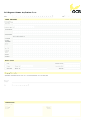 Gcb Smartpay Form