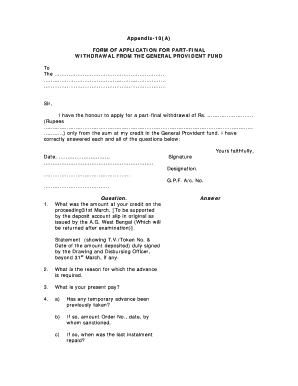 Appendix 10a Form