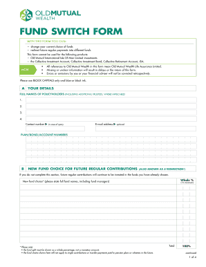 Old Mutual Wealth Switch Form