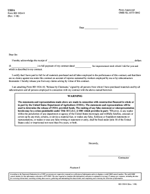 Form RD 1924 9 Forms Sc Egov Usda