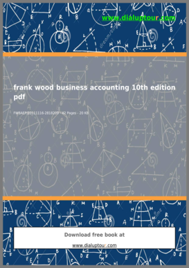 Frank Wood Business Accounting 2 14th Edition PDF Download  Form