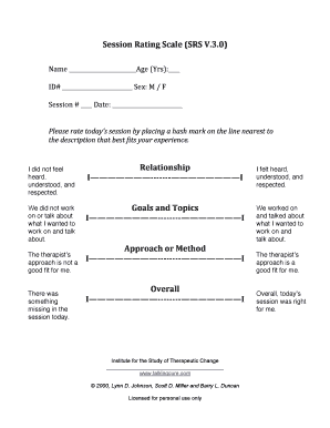 Session Rating Scale Template  Form