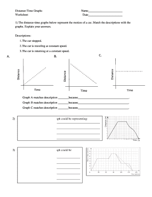 Distance-Time Graphs Worksheet  PDF Printable Algebra Worksheet