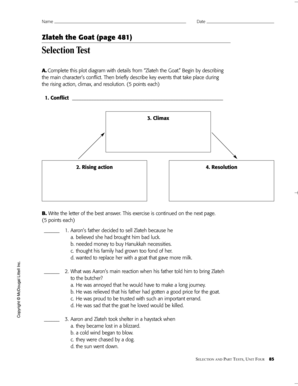 Zlateh the Goat Questions and Answers PDF  Form