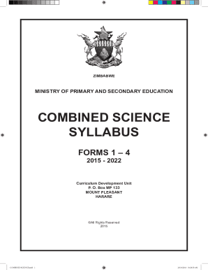 Combined Science Questions and Answers PDF  Form