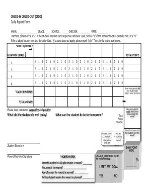 Cico Sheet  Form