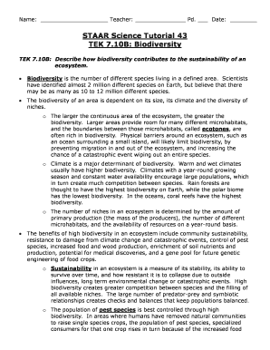 Staar Science Tutorial 43 Answer Key  Form