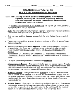 Staar Science Tutorial 39 Answer Key  Form