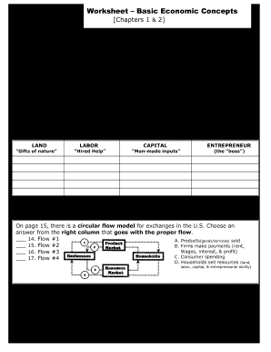 Basic Economic Concepts Worksheet Activity 1 2  Form