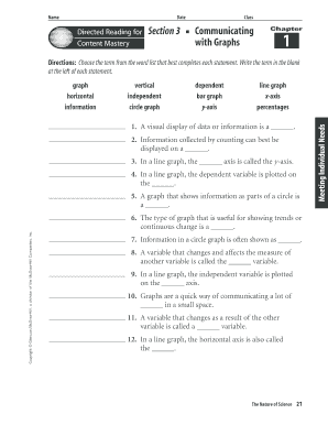 Directed Reading for Content Mastery Answer Key  Form